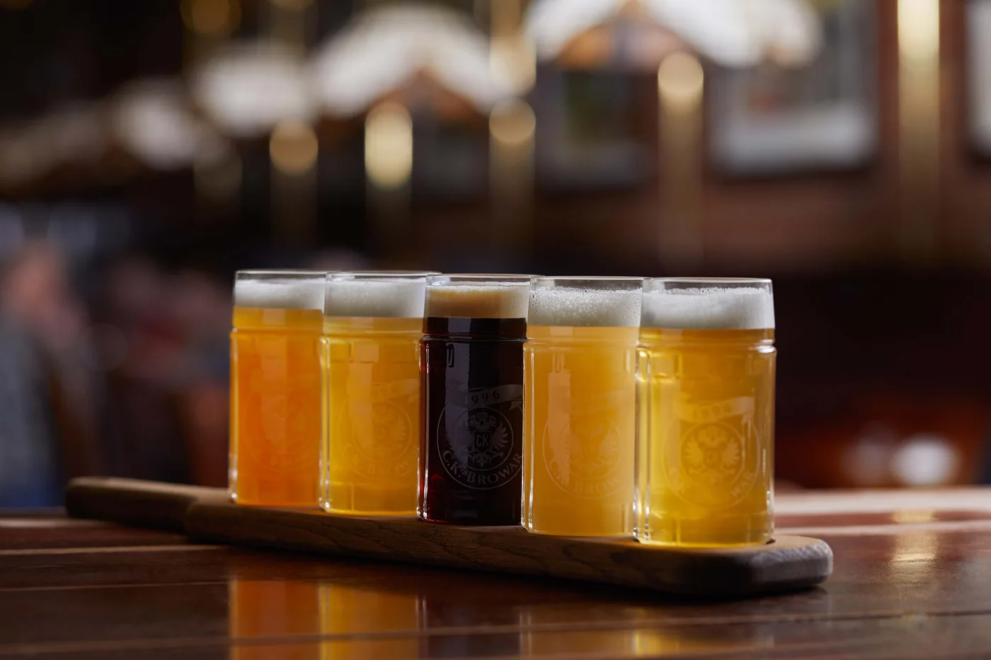 Polish craft beer tasting flight in Krakow