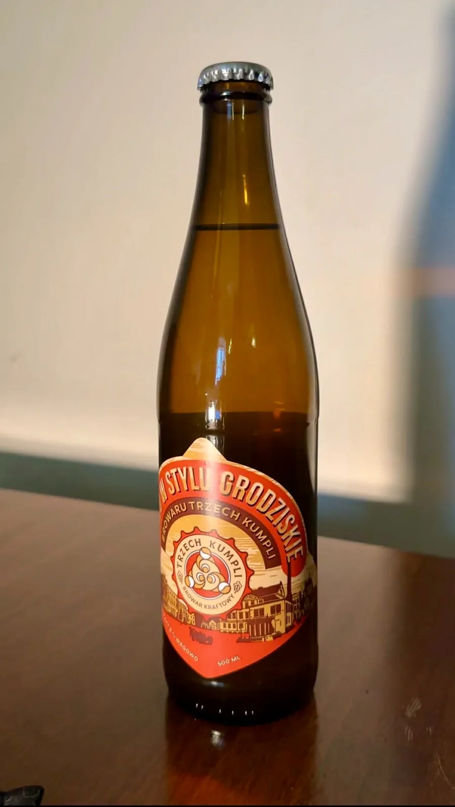 Bottle of Grodziskie style Polish craft beer