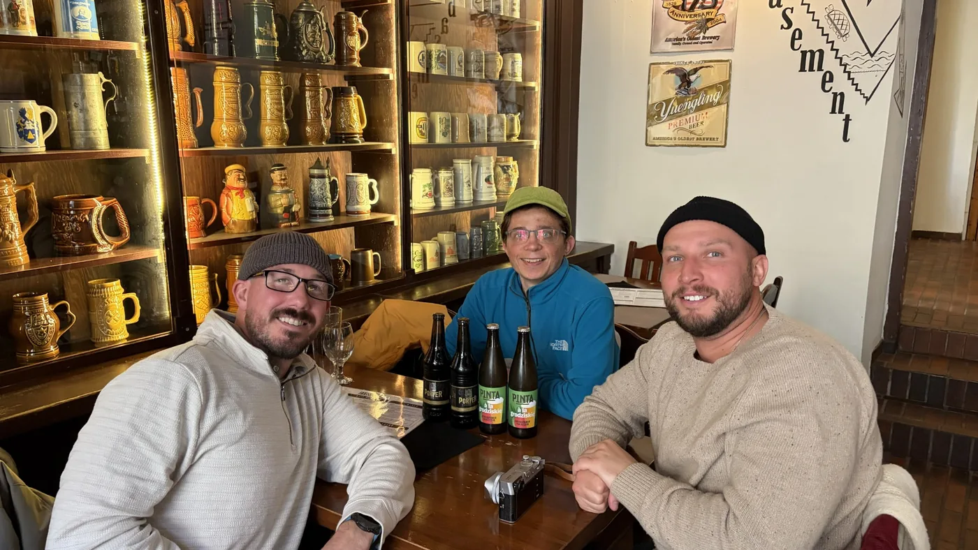 Small group on a guided Krakow beer experience